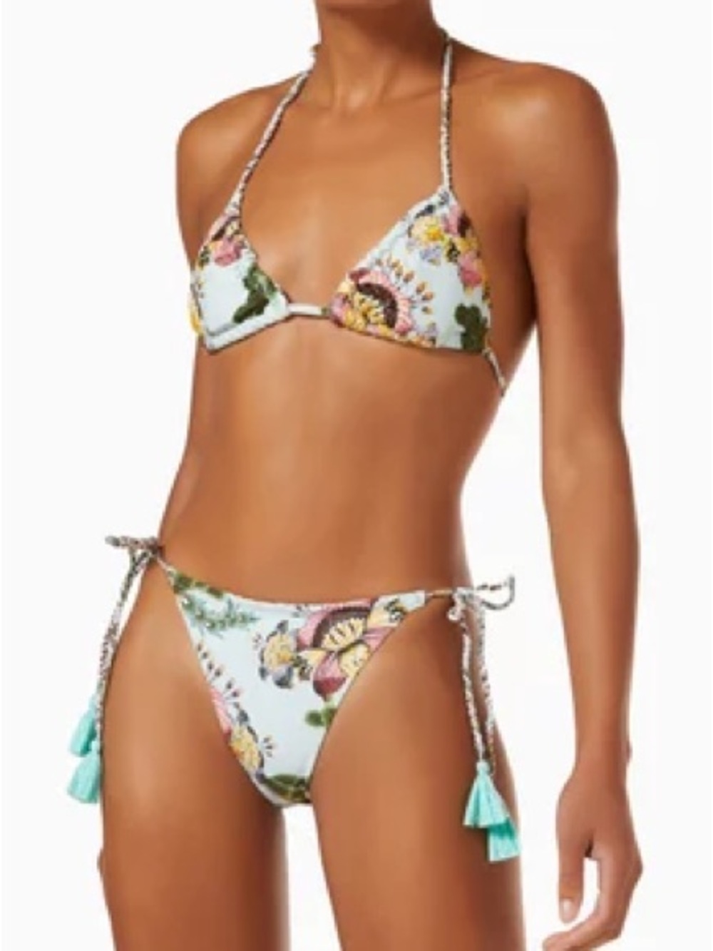 Agua Bendita Aldana Varenna Reversible Floral Tie Bikini Bottom XL